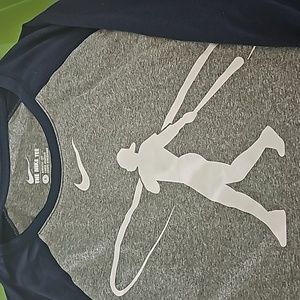 Nike baseball 3/4 sleeve shirt